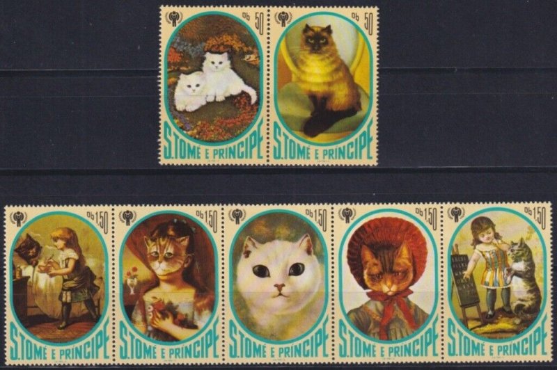 Sao Tome 1981 - Pisici, copii, serie neuzata