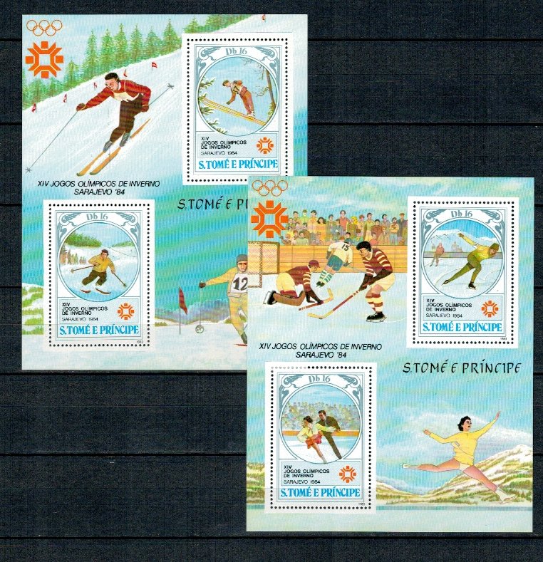 Sao Tome 1983 - Jocurile Olimpice de iarna, colite neuzate