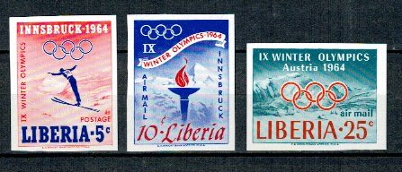 Liberia 1963 - Jocurile Olimpice de iarna, serie ndt neuzata