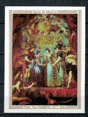 Tchad 1978 - Rubens, pictura, arta, colita neuzata