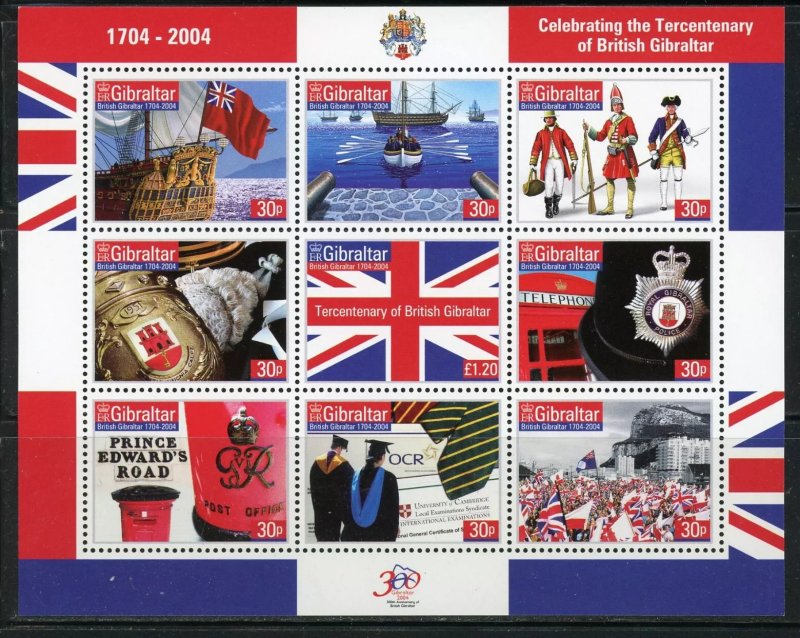 Gibraltar 2004 - Aniversare Gibraltar colonie britanica, bloc ne