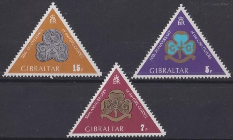Gibraltar 1975 - Cercetasi, Girl Guides, seie neuzata