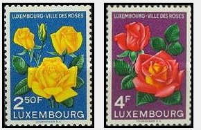 Luxemburg 1956 - Trandafiri, flori, serie neuzata
