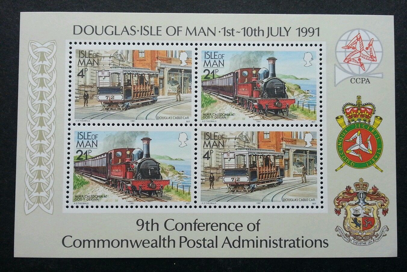 Isle of Man 1991 - Locomotive, bloc neuzat