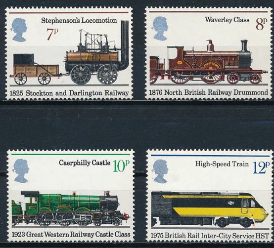 Marea Britanie 1975 - Locomotive, serie neuzata