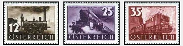 Austria 1937 - Caile ferate, serie neuzata