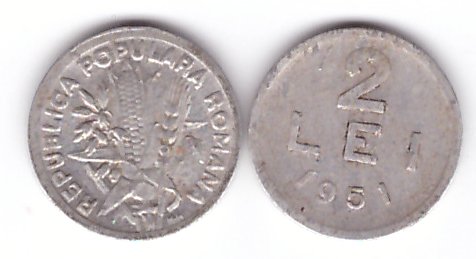 Romania 1951 - 2 lei, circulata