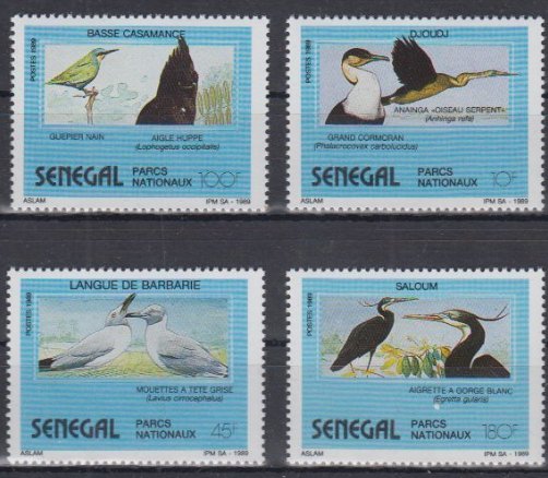 Senegal 1989 - Pasari, serie neuzata