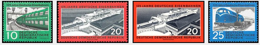 DDR 1960 - Caile Ferate, trenuri, serie neuzata