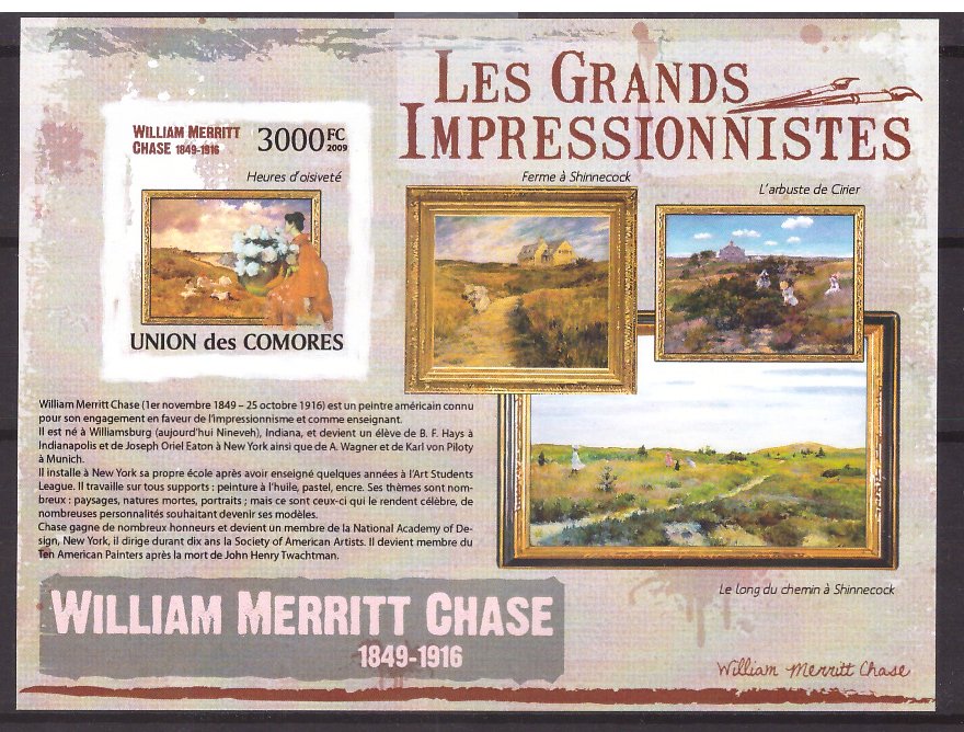 Comores 2009 - Pictori impresionisti, W.M. Chase colita ndt neuz