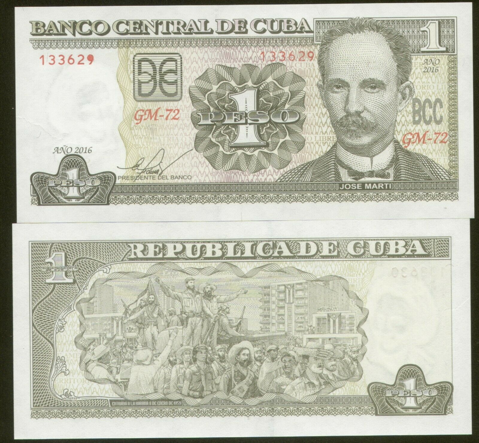Cuba 2016 - 1 peso UNC