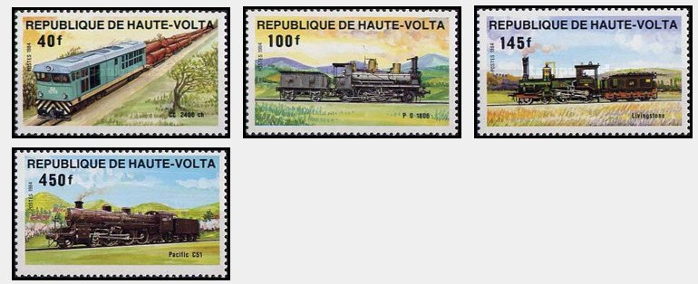 Haute Volta 1984 - Locomotive, serie neuzata