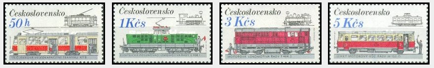 Cehoslovacia 1986 - Locomotive, serie neuzata