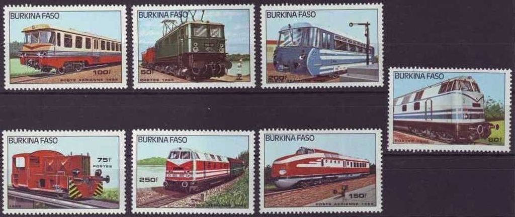 Burkina Faso 1985 - Locomotive, serie neuzata