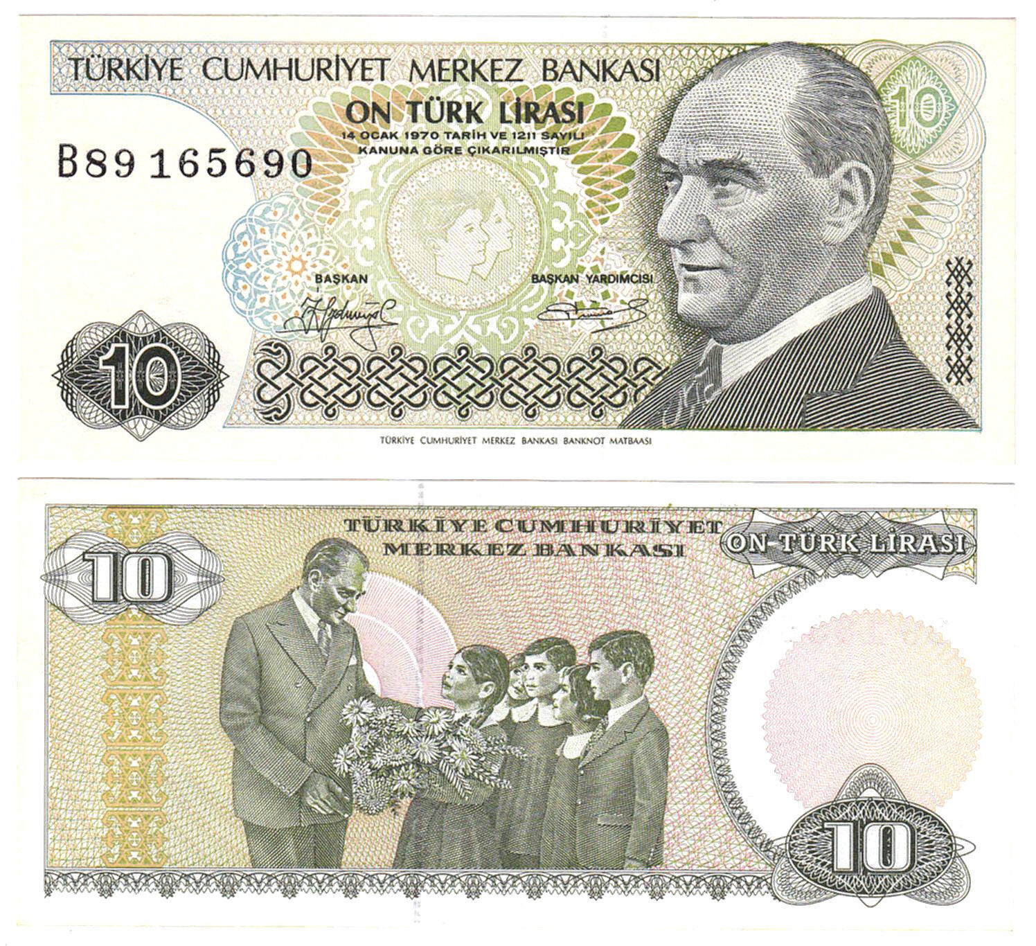 Turcia 1970(1979) - 10 lirasi, UNC