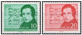 DDR 1956 - Schumann, Mi541-542, serie neuzata