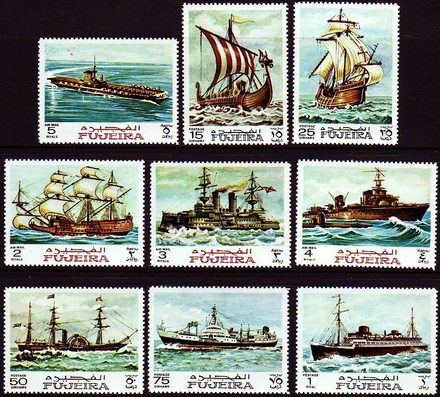 Fujeira 1968 - Vapoare, navigatie, serie neuzata