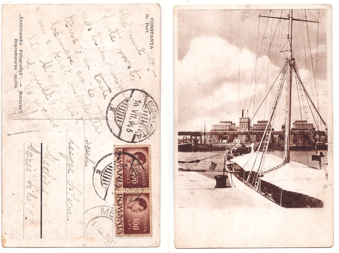 Constanta 1946 - In port, ilustrata circulata