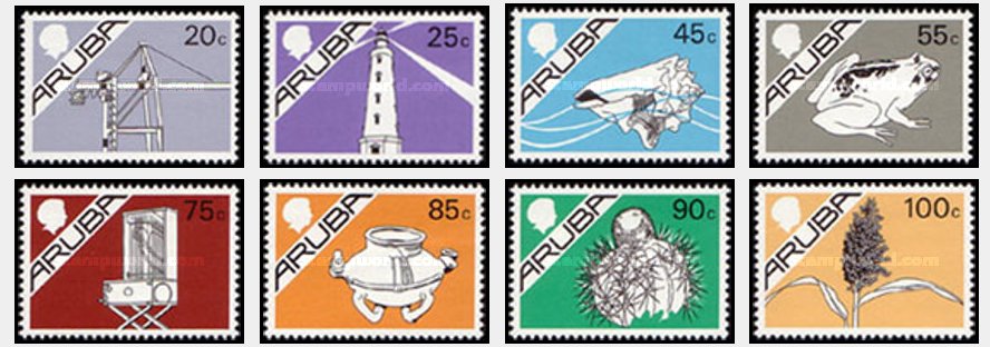 Aruba 1987 - Motive locale, serie neuzata