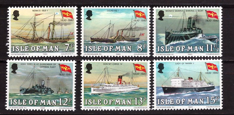 Isle of Man 1980 - Vapoare, serie neuzata