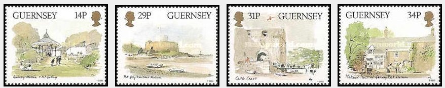 Guernsey 1986 - Muzee, serie neuzata