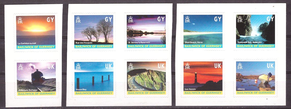 Guernsey 2001 - Vederi, serie timbre autocolant