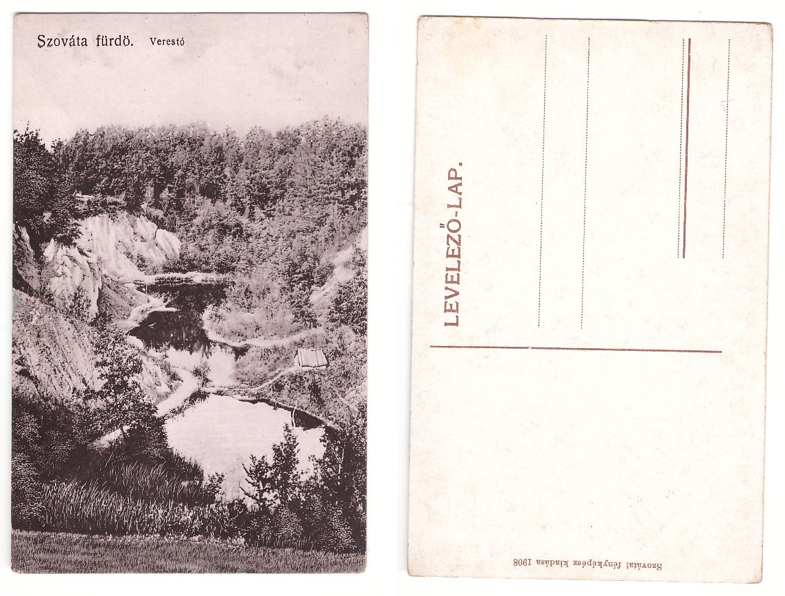 Sovata 1908 - Lacul Rosu, ilustrata necirculata