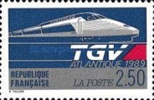 Franta 1989 - TGV, tren rapid, neuzata