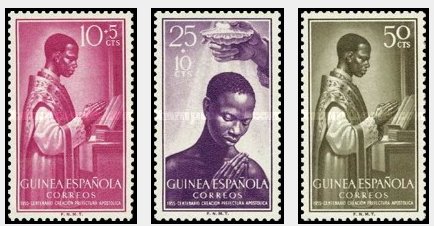 Guinea Spaniola 1955 - Apostolic Prefecture Fernando Poo, serie