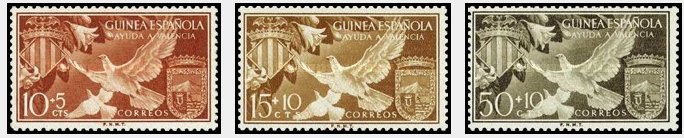 Guinea Spaniola 1958 - Valencia, porumbei, serie neuzata