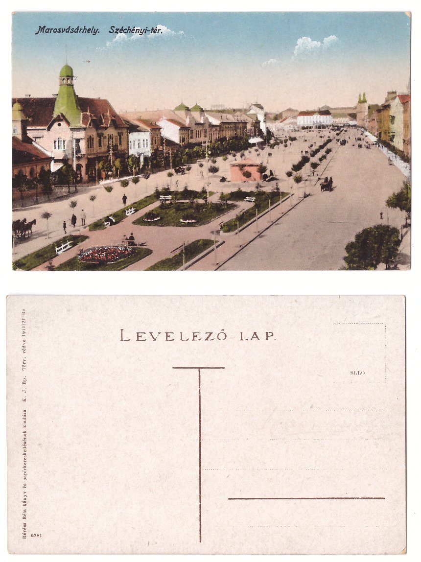 Targu Mures 1917 - Piata Szechenyi, ilustrata necirculata