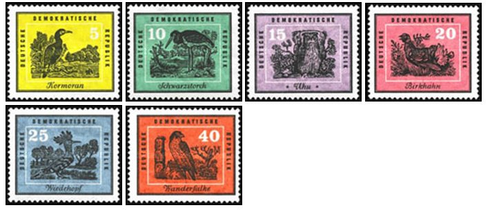 DDR 1959 - Pasari, serie neuzata