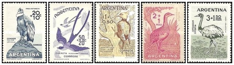 Argentina 1960 - Pasari, serie neuzata
