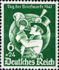 Deutsches Reich 1941 - Ziua marcii postale, neuzata