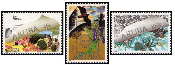 Aruba 1990 - Protectia mediului, serie neuzata