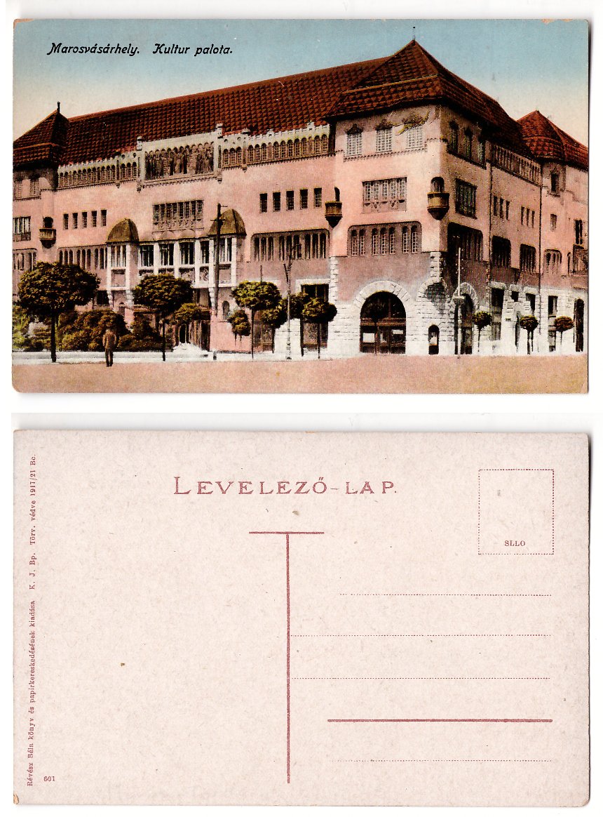 Targu Mures 1917 - Palatul Culturii, ilustrata necirculata