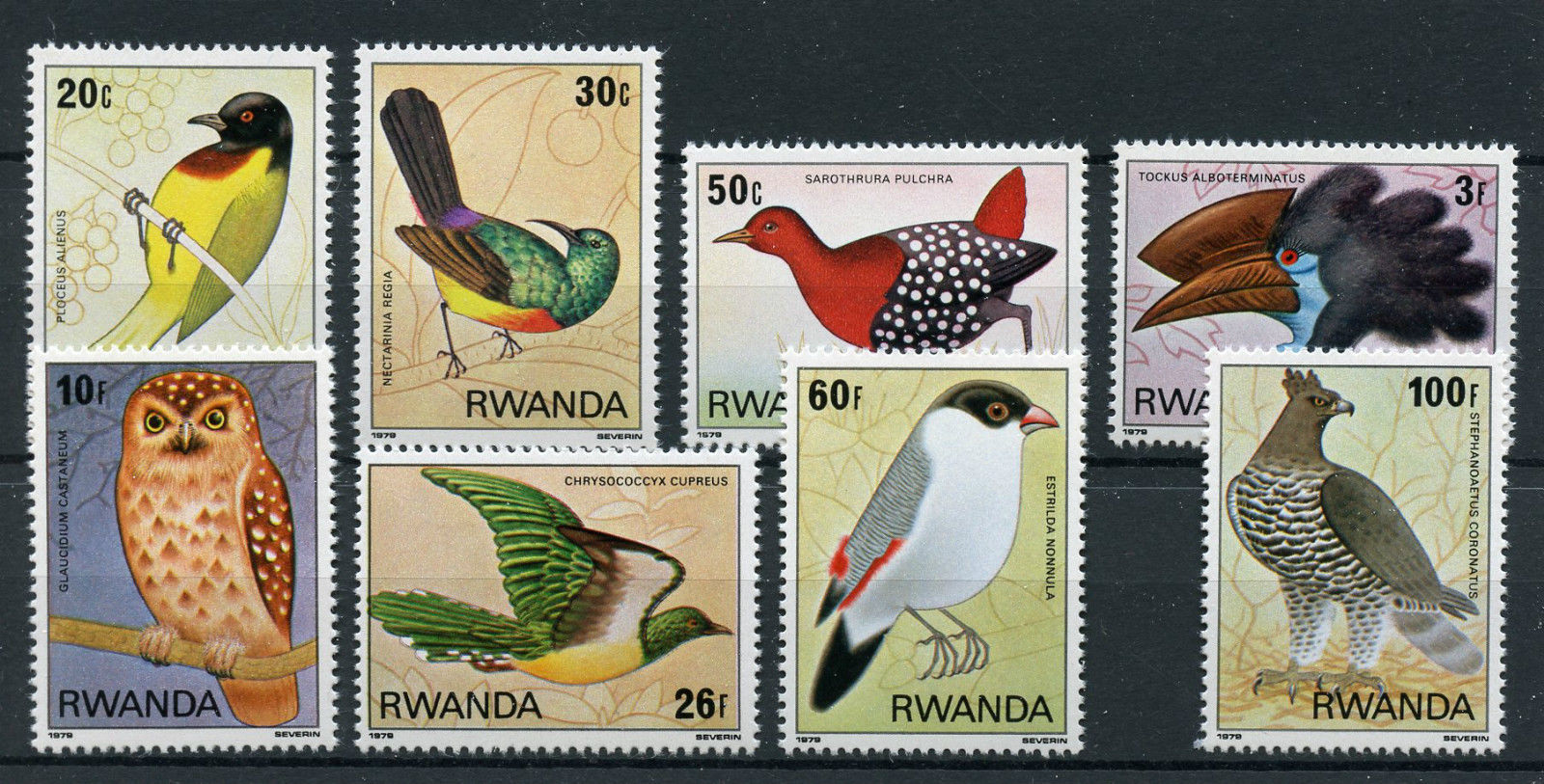 Rwanda 1979 - Pasari, serie neuzata