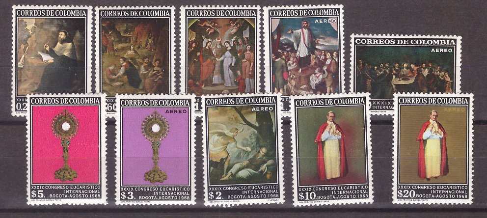 Columbia 1968 - Congresul Eucaristic, serie neuzata