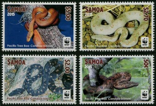 Samoa 2015 - Fauna WWF, serpi, serie neuzata