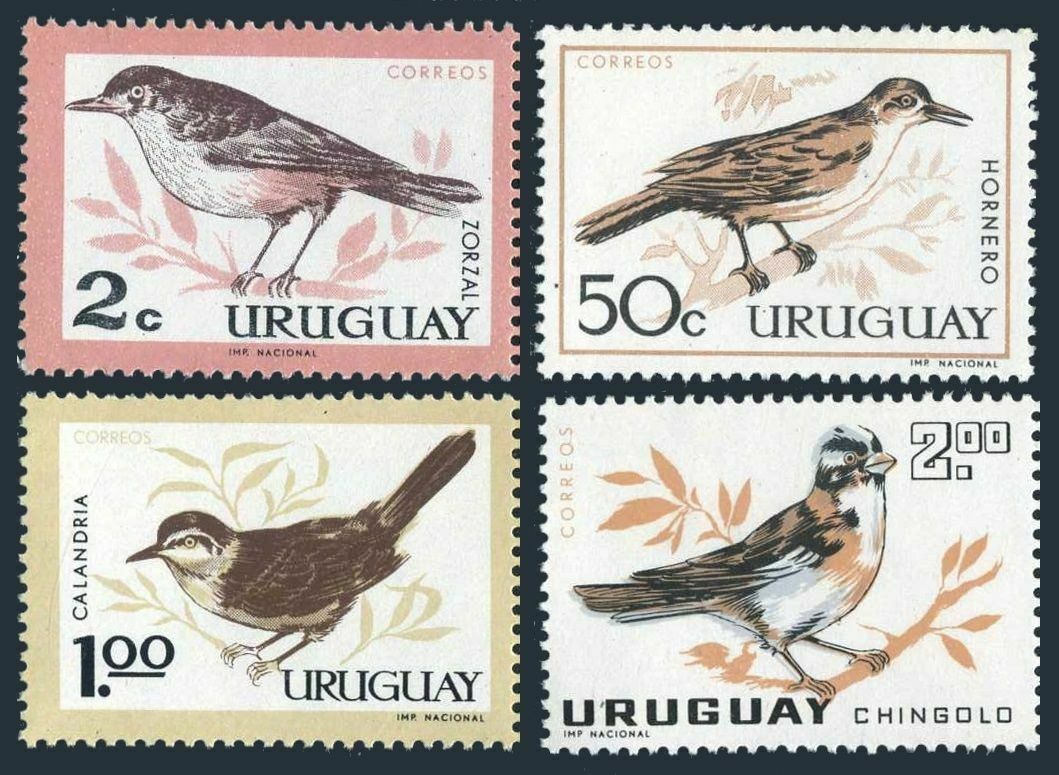 Uruguay 1963 - Pasari, serie neuzata