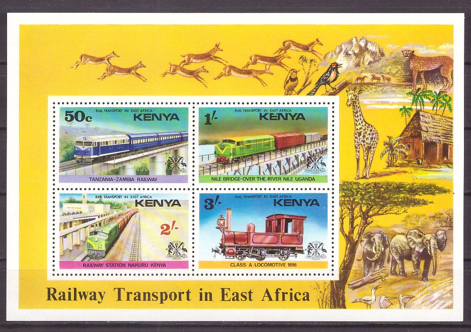 Kenya 1976 - Locomotive, bloc neuzat
