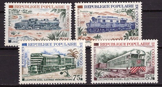 Congo 1973 - Locomotive, serie neuzata