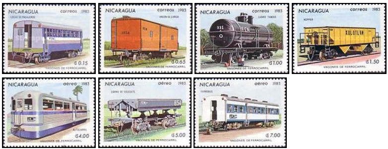 Nicaragua 1983 - Trenuri, vagoane, serie neuzata