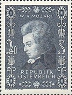Austria 1956 - Mozart, neuzata