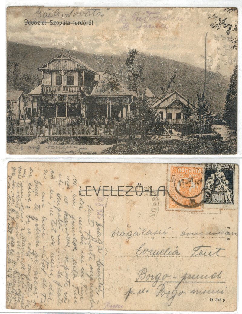 Sovata 1925 - Vile, Gagyi-lak, ilustrata circulata