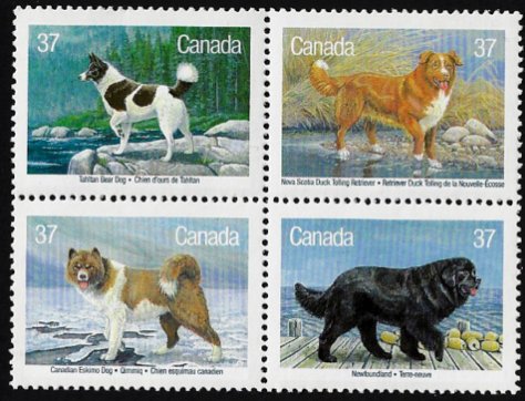 Canada 1988 - Caini, serie neuzata