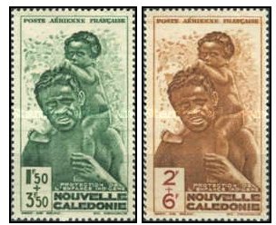 New Caledonia 1942 - Pentru copii, serie nestampilata