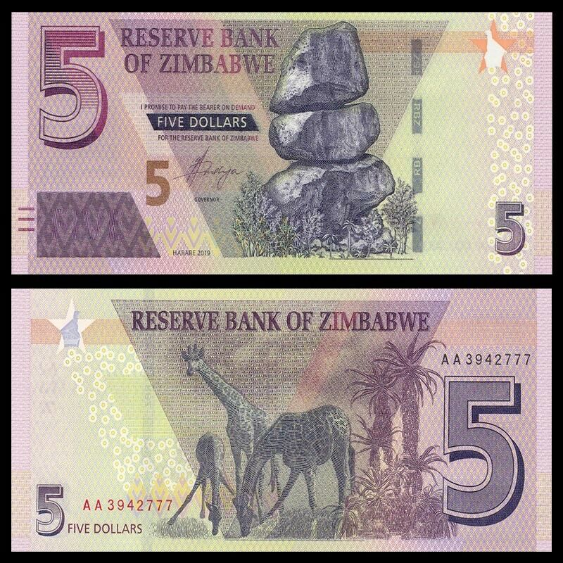 Zimbabwe 2019 - 5 dollars UNC