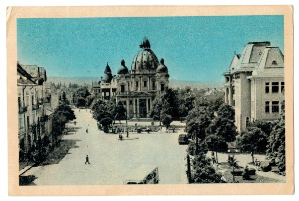 Targu Mures 1961 - Catedrala, centrul, ilustrata circulata