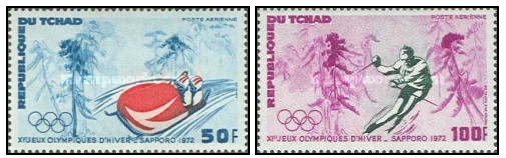 Tchad 1972 - Jocurile Olimpice Sapporo, serie neuzata